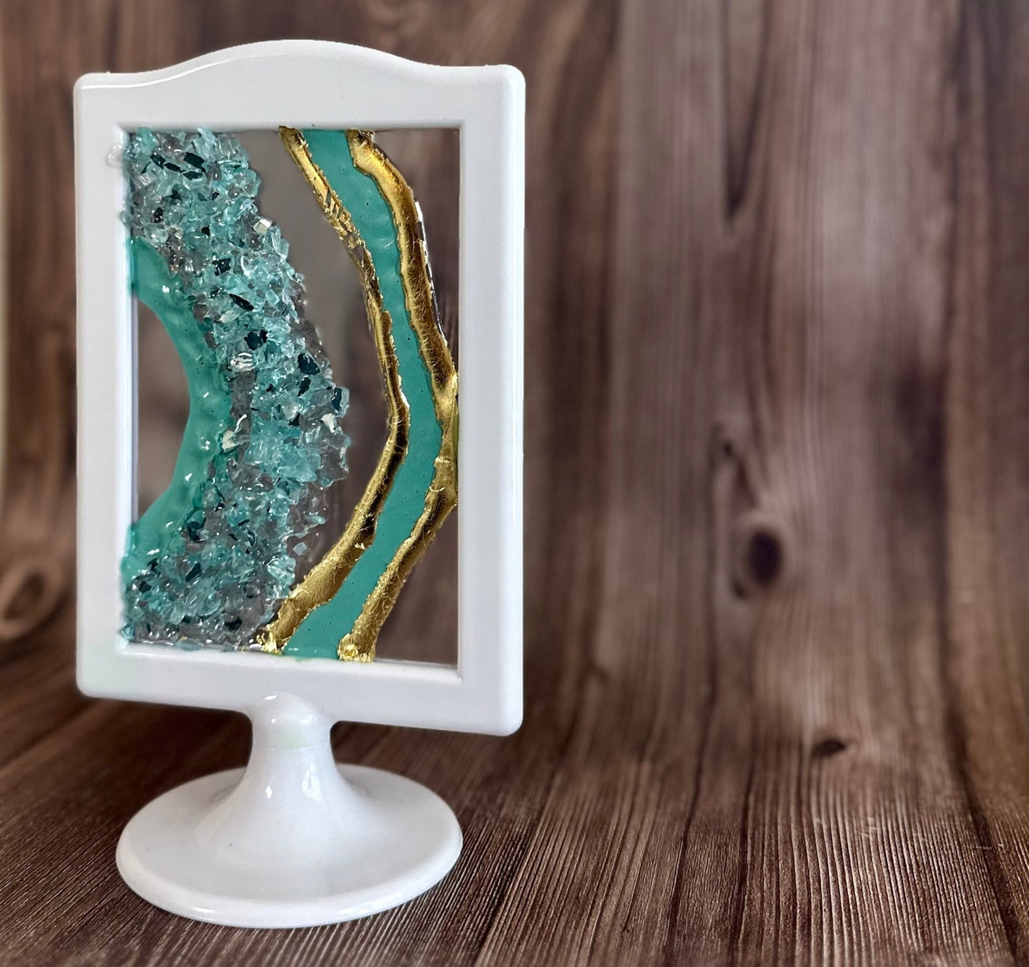Standing Teal Geode - Bragg About It Artistry