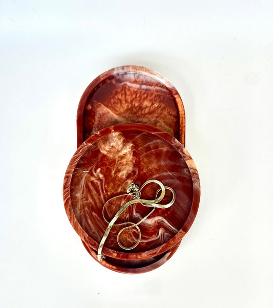 Carnelian Tray Set - Bragg About It Artistry