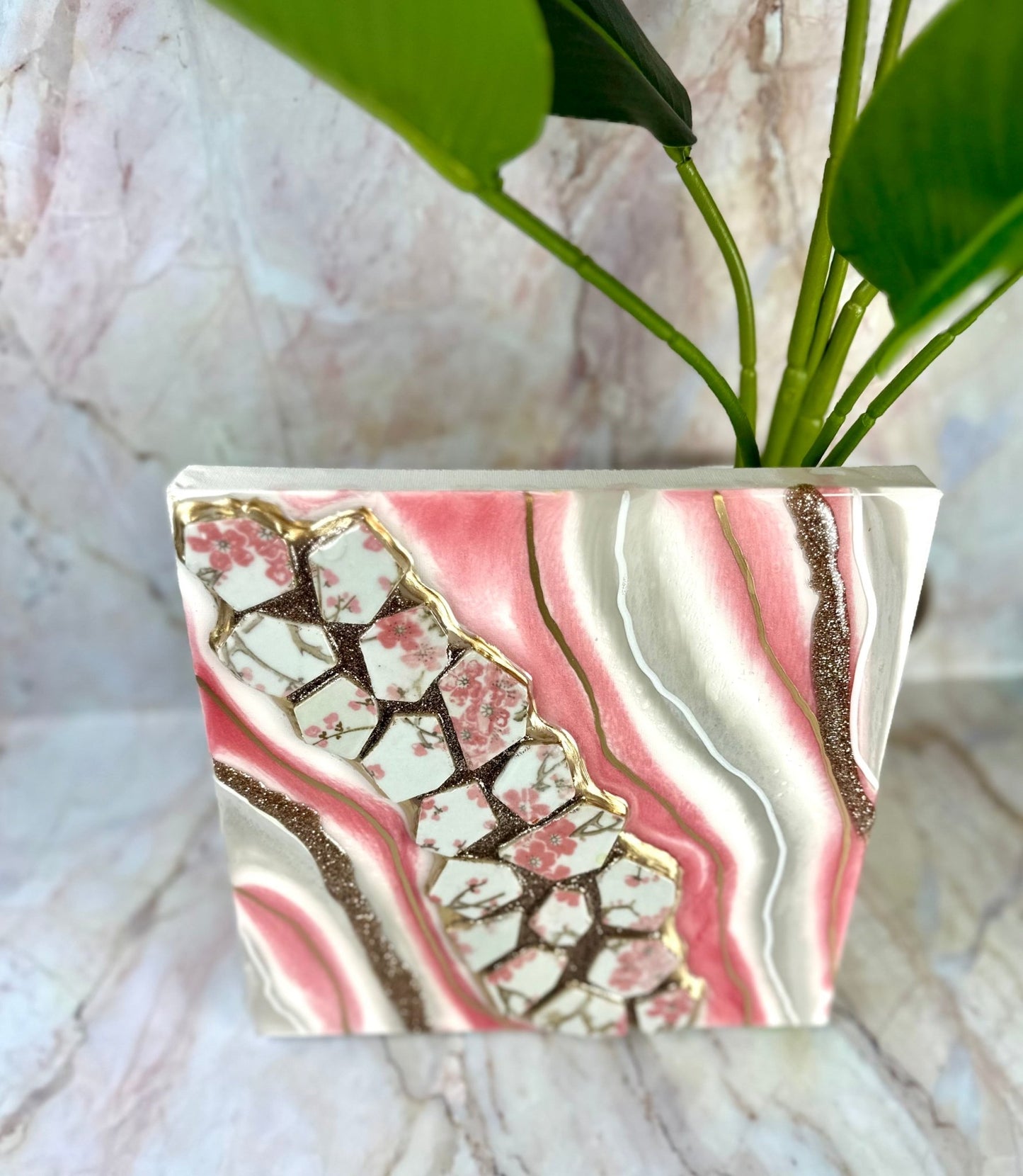 Ceramic Floral "Geode" - Bragg About It Artistry