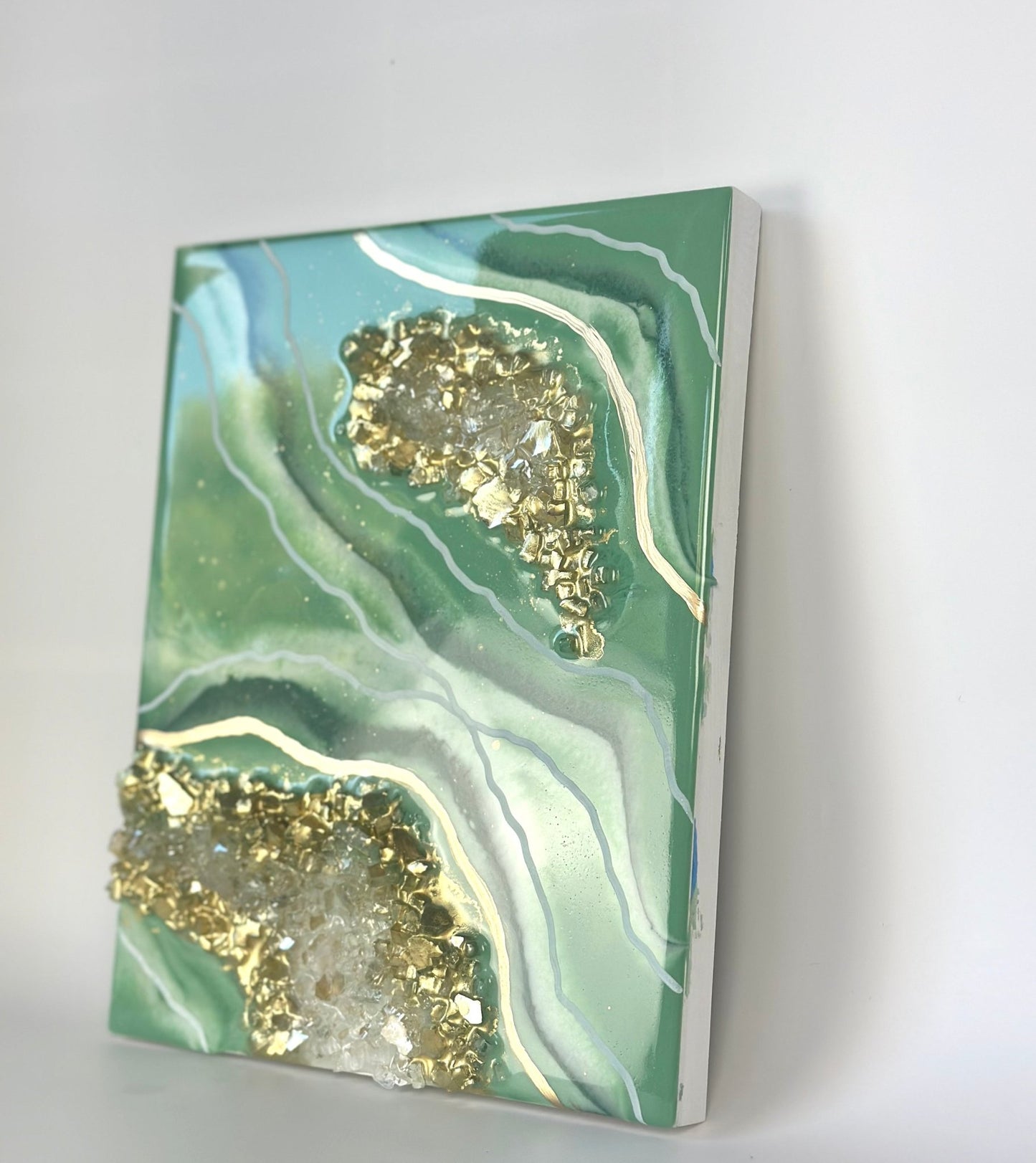 Green Sage Geode - 8x10 - Bragg About It Artistry