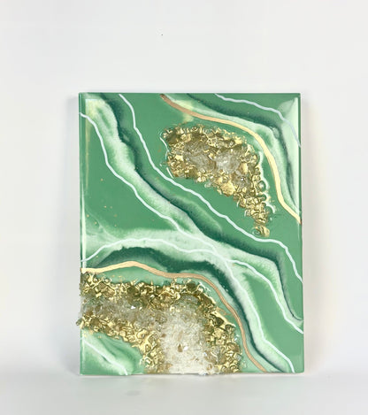 Green Sage Geode - 8x10 - Bragg About It Artistry