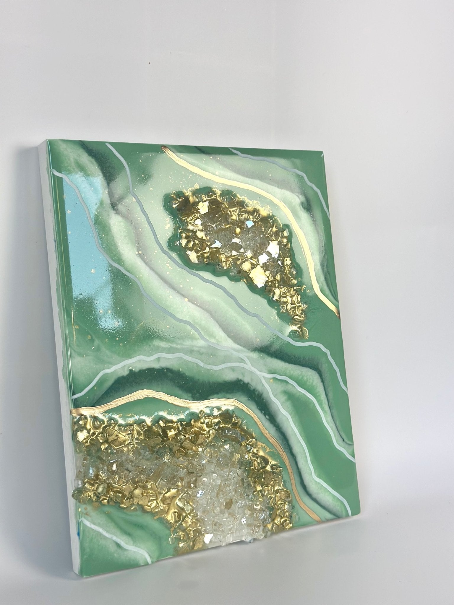 Green Sage Geode - 8x10 - Bragg About It Artistry