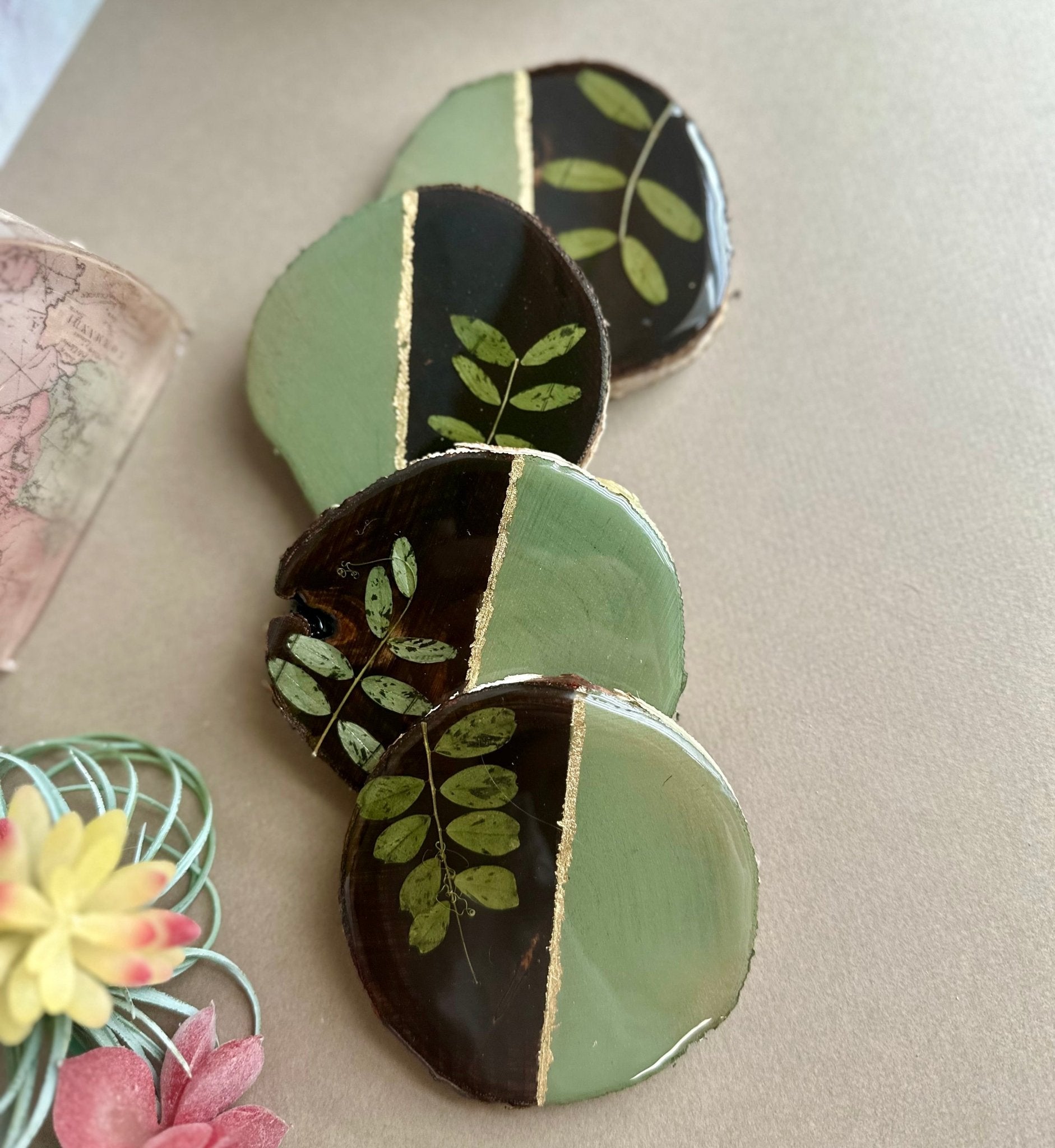 Leaf Coasters - Bragg About It Artistry