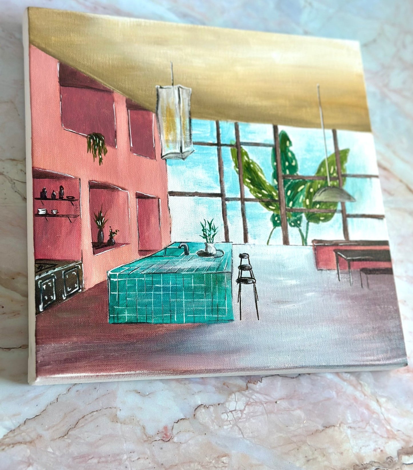 Mediterranean Kitchen - 10x10" - Bragg About It Artistry