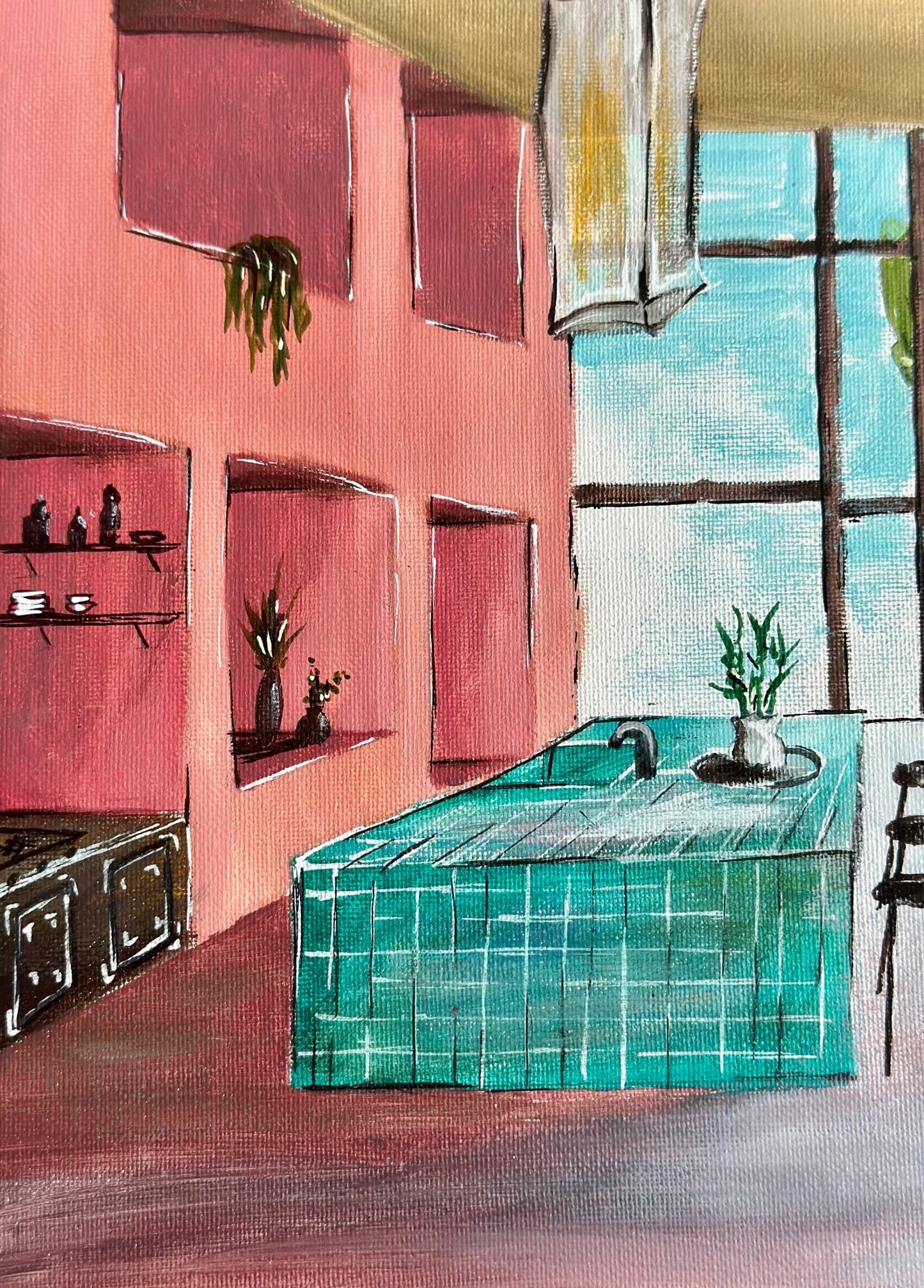 Mediterranean Kitchen - 10x10" - Bragg About It Artistry