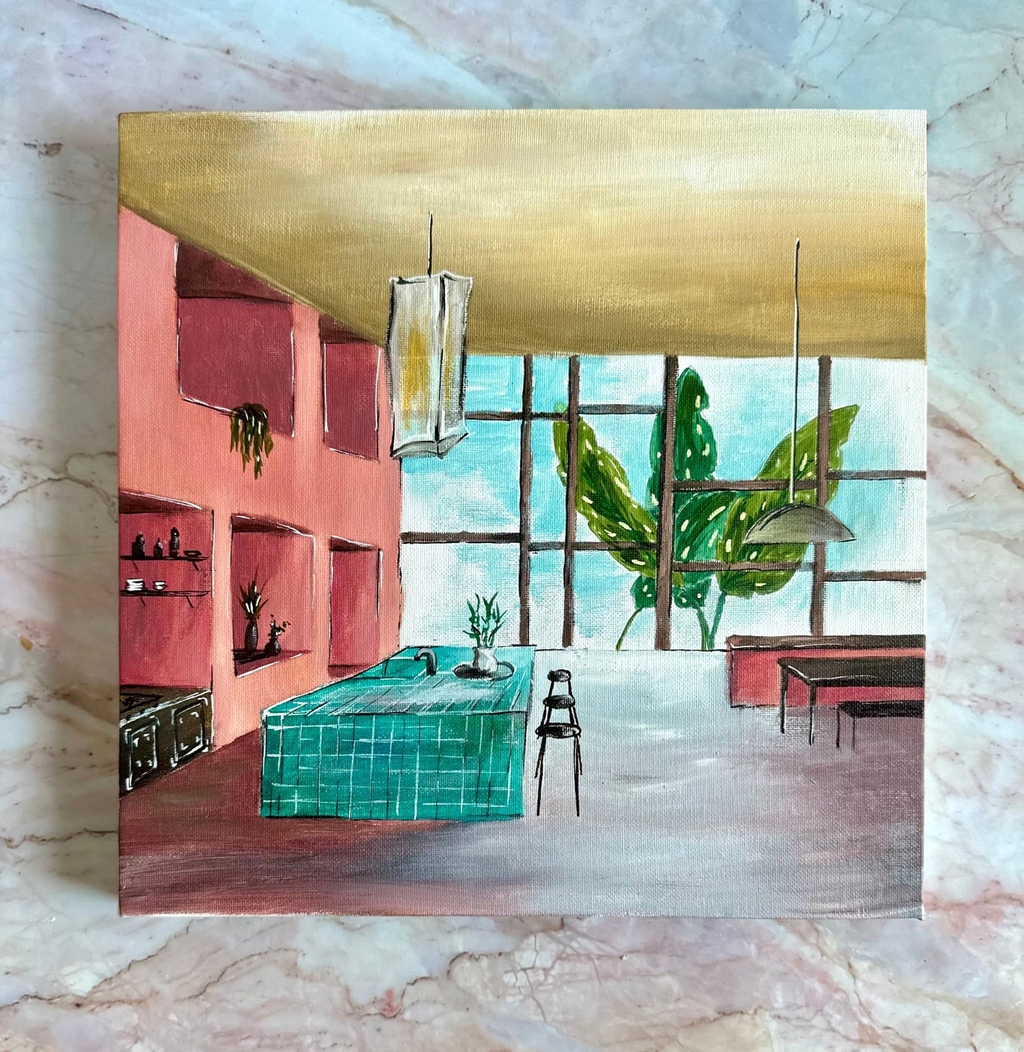 Mediterranean Kitchen - 10x10" - Bragg About It Artistry