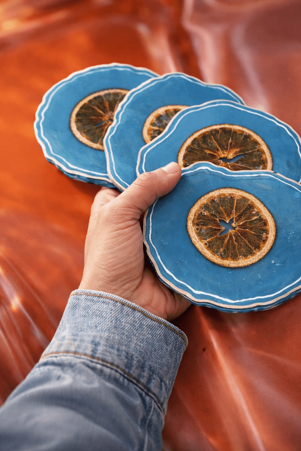 Orange Slice Coaster Set (4) - Bragg About It Artistry