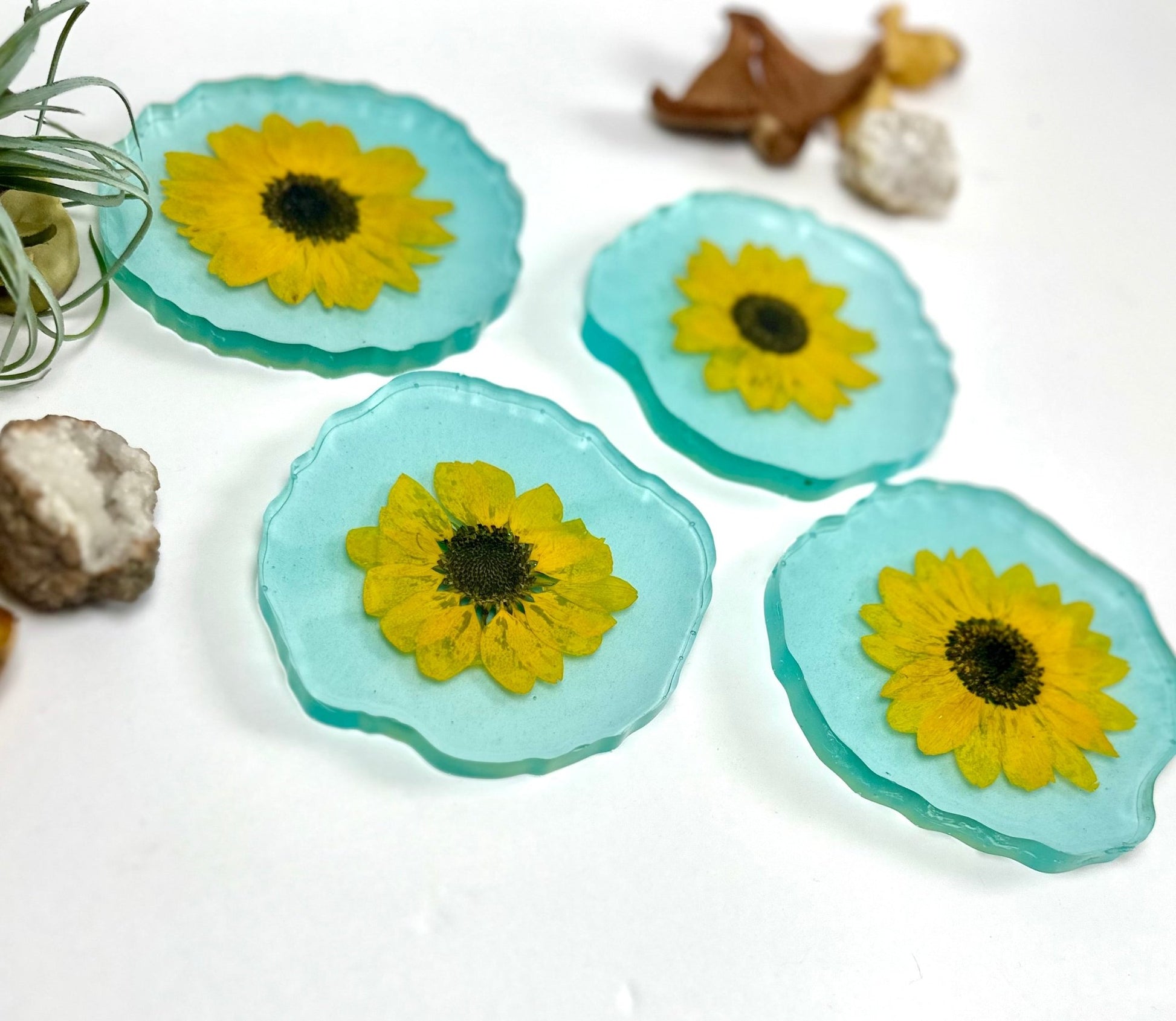 Sunflower Coasters - Bragg About It Artistry