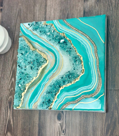 Turquoise Geode - Bragg About It Artistry