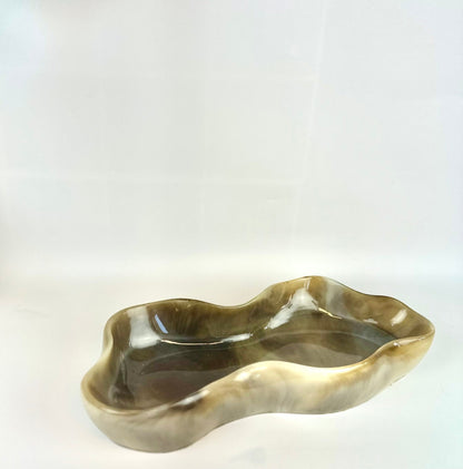 Wavy Neutral Marbled Tray - Bragg About It Artistry