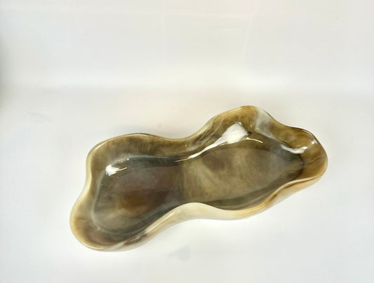 Wavy Neutral Marbled Tray - Bragg About It Artistry