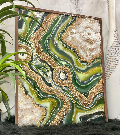 Geode in Forest Green - Bragg About It Artistry