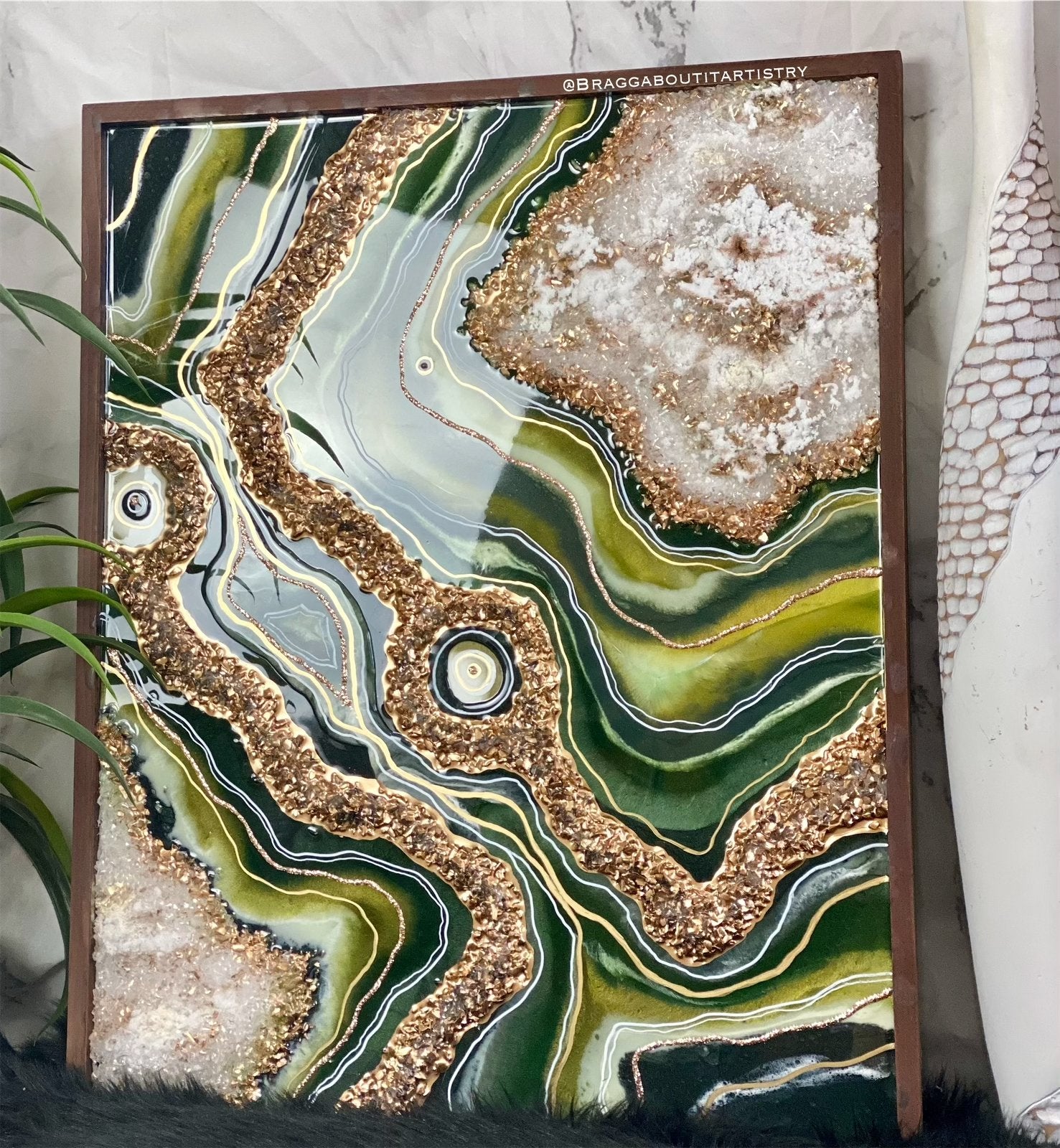 Geode in Forest Green - Bragg About It Artistry