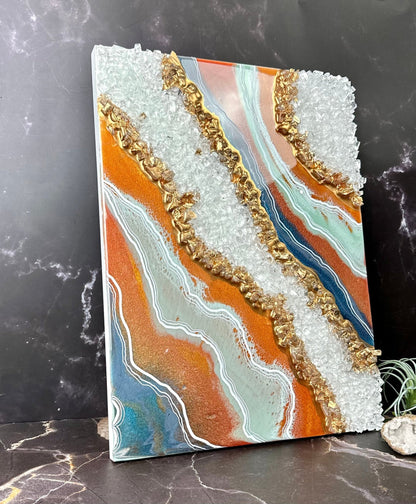 Geode in Orange + Blue - Bragg About It Artistry