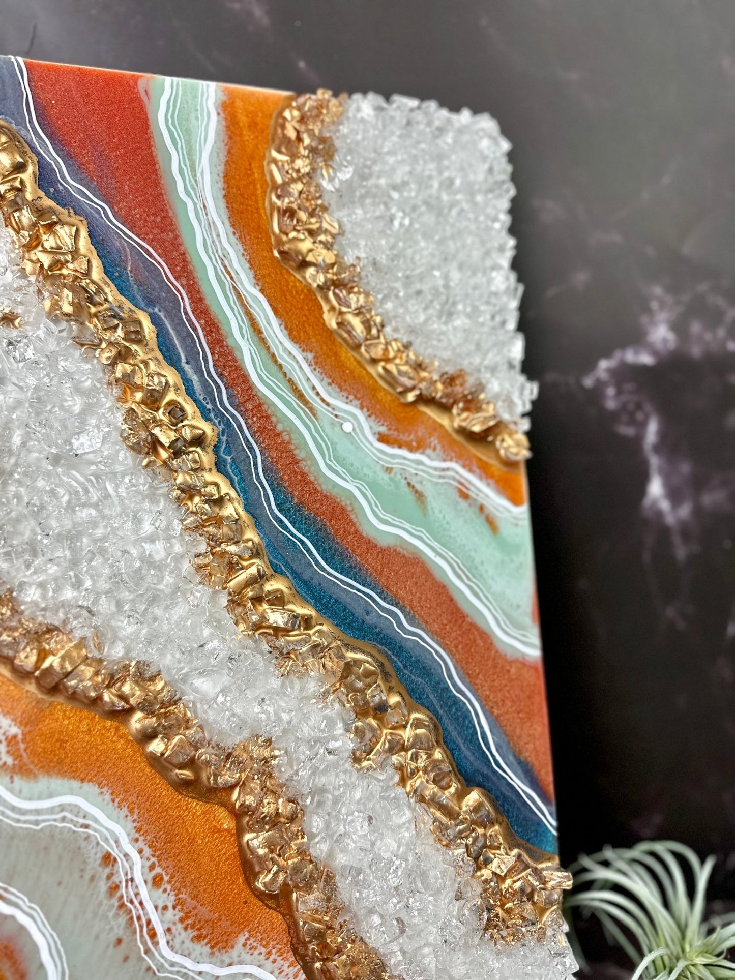 Geode in Orange + Blue - Bragg About It Artistry