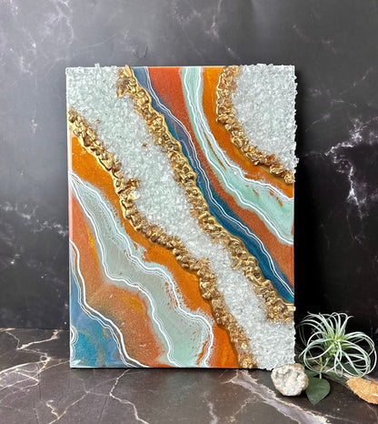 Geode in Orange + Blue - Bragg About It Artistry