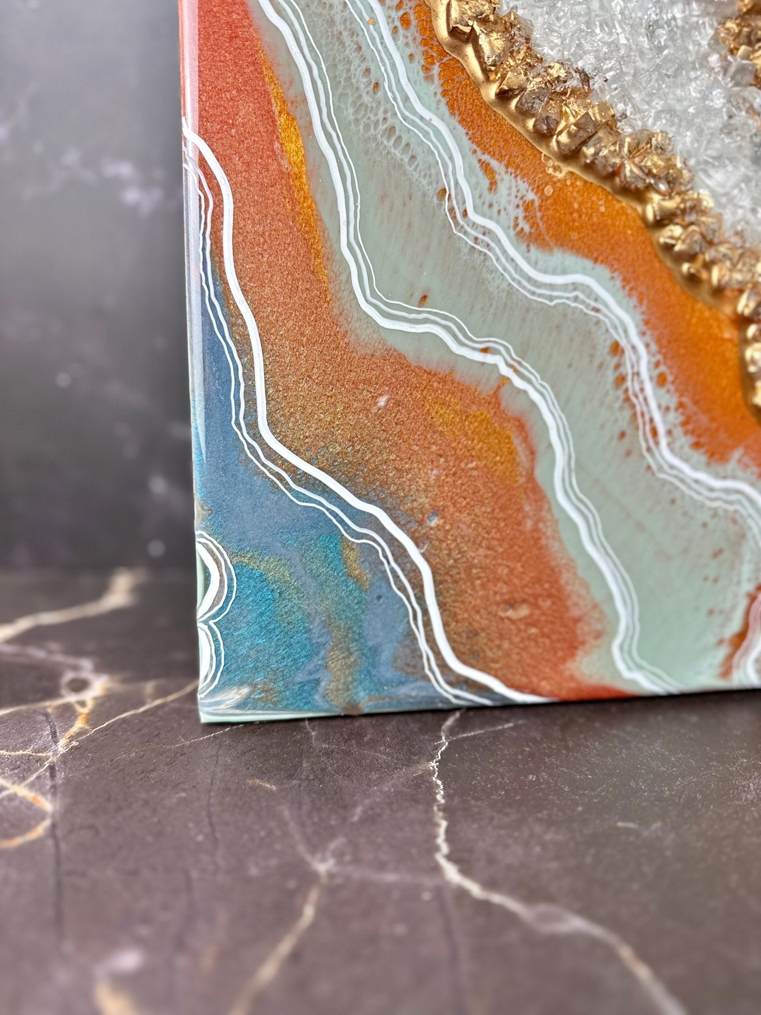 Geode in Orange + Blue - Bragg About It Artistry
