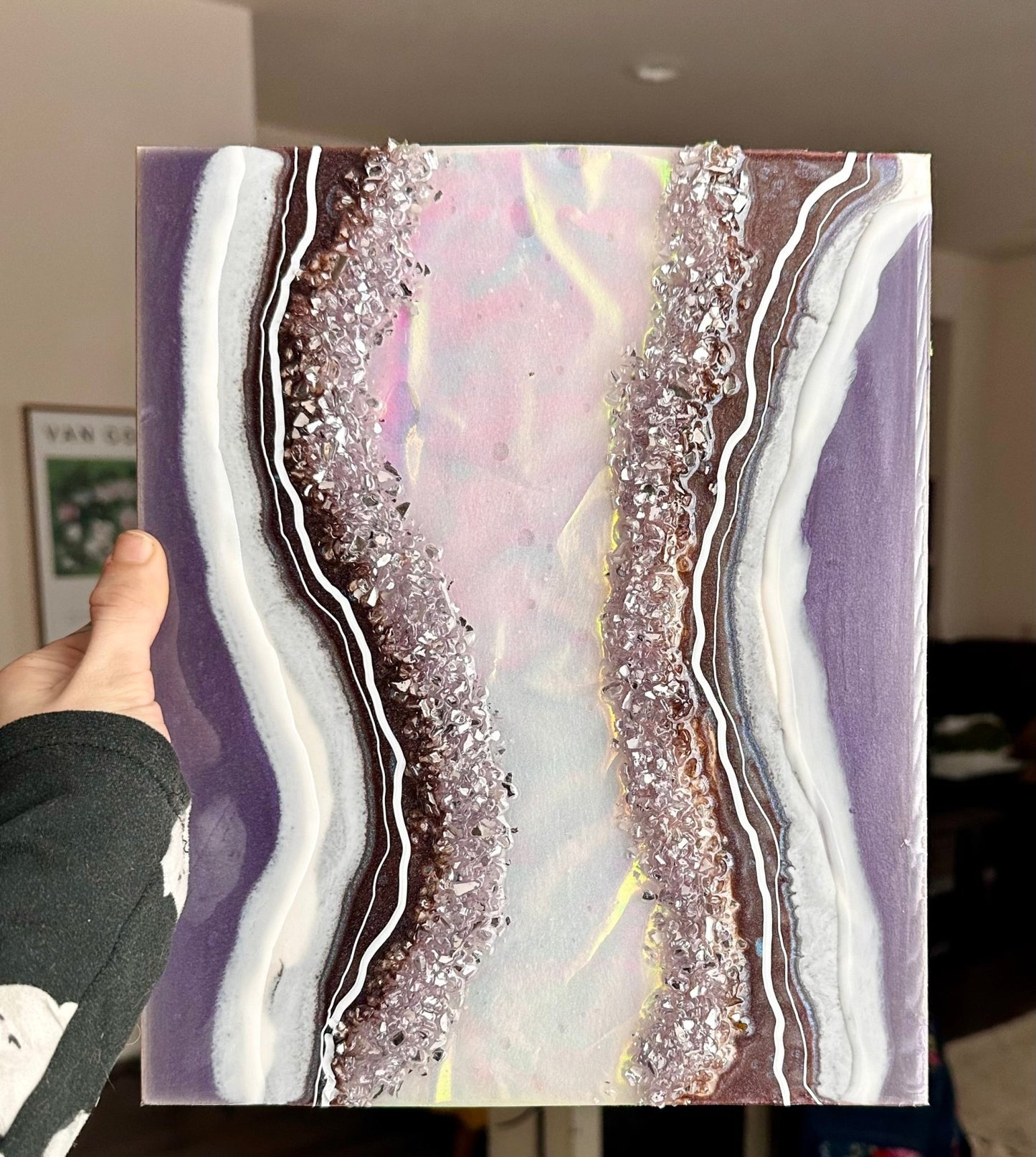 Holographic Purple Geode - Bragg About It Artistry
